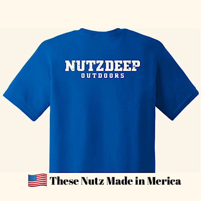 Nutz Deep Outdoors Classic Tee Lapis/White